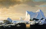 The Icebergs Paintings - Icebergs in the Arctic by William Bradford